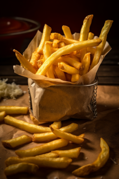AI数字艺术美味薯条食物美食摄影图片