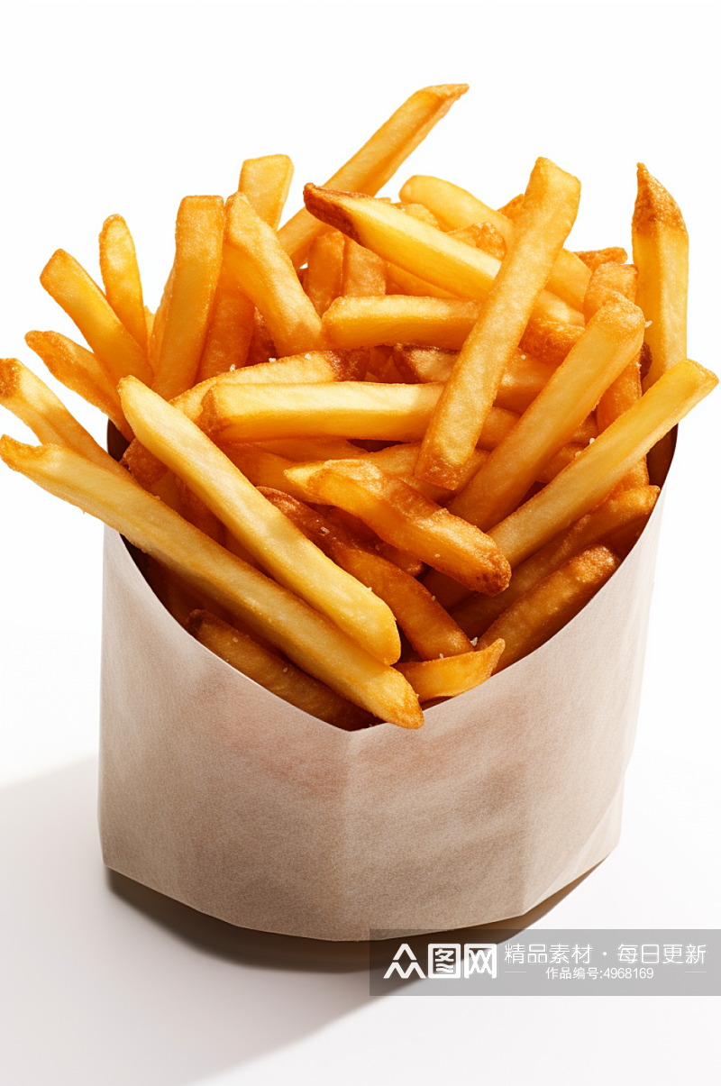AI数字艺术美味薯条食物美食摄影图片素材