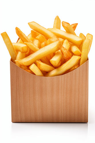 AI数字艺术简约薯条食物美食摄影图片