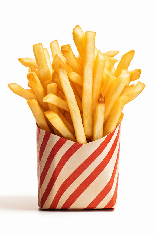 AI数字艺术简约薯条食物美食摄影图片