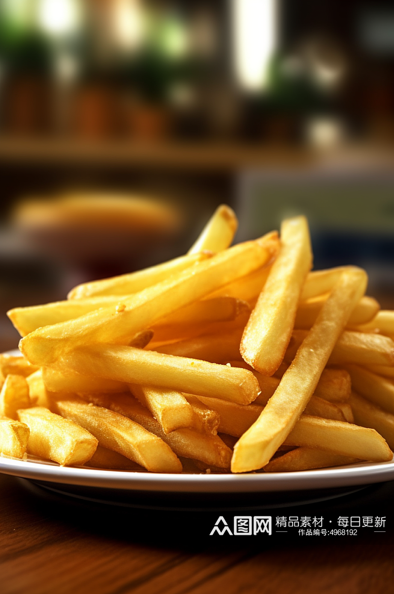 AI数字艺术高清薯条食物美食摄影图片素材