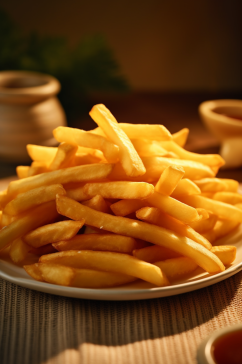 AI数字艺术高清薯条食物美食摄影图片