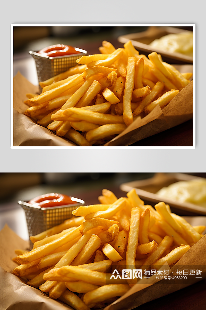AI数字艺术高清薯条食物美食摄影图片素材
