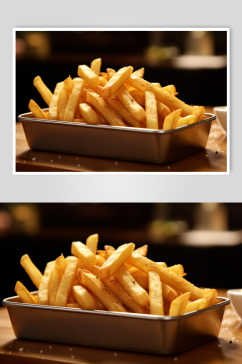 AI数字艺术高清薯条食物美食摄影图片