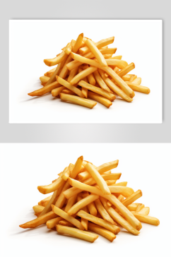 AI数字艺术清新薯条食物美食摄影图片