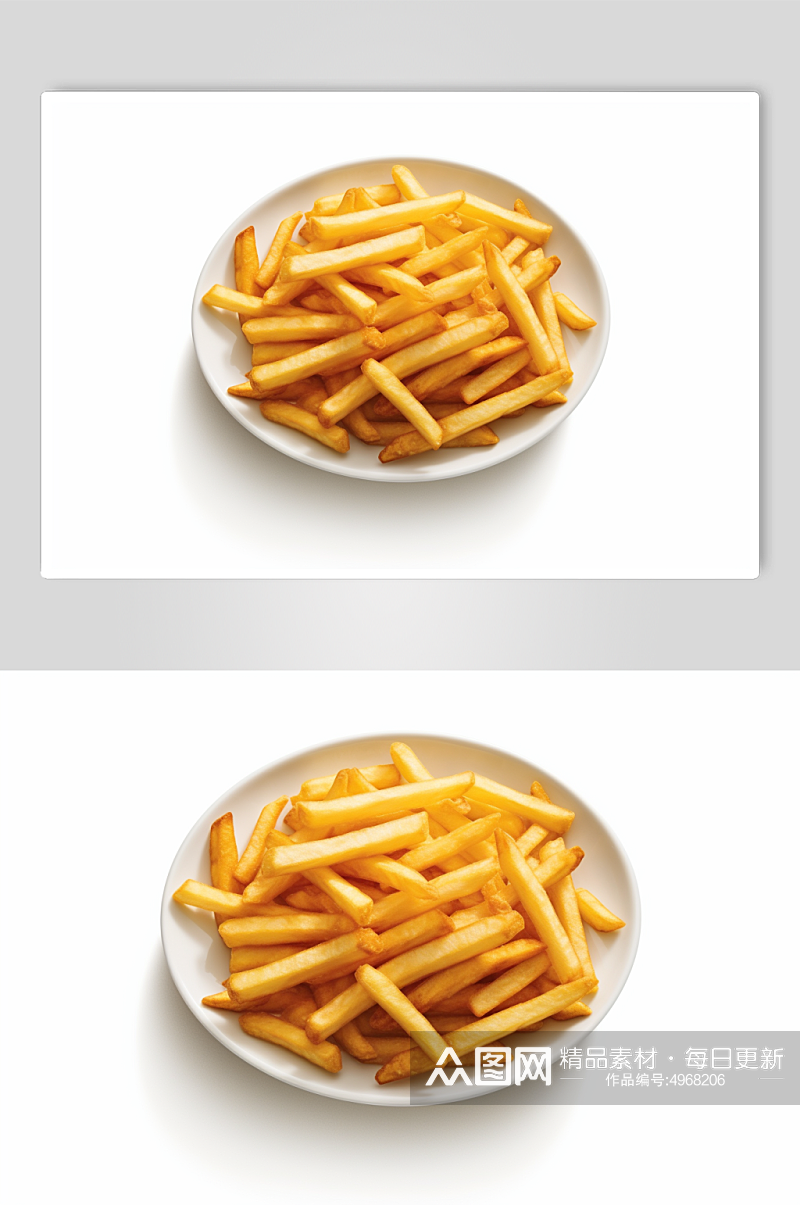 AI数字艺术清新薯条食物美食摄影图片素材