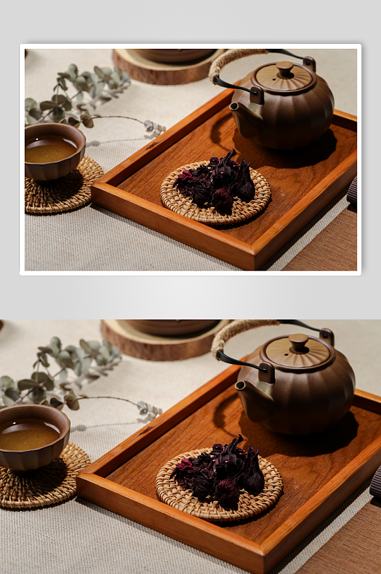 玫瑰禅茶玫瑰花茶叶茶文化花茶摄影图