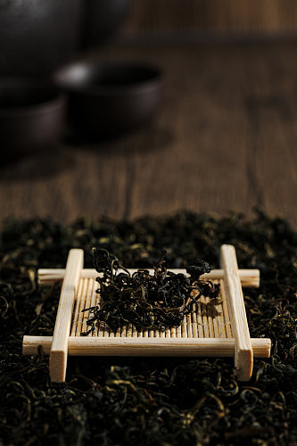 铁观音茶叶细节图茶文化花茶摄影图