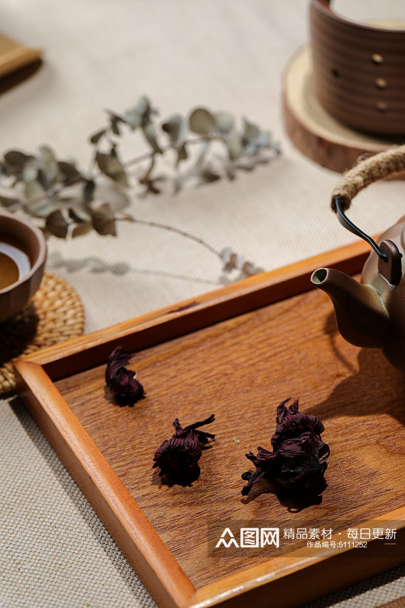 玫瑰禅茶玫瑰花茶叶茶文化花茶摄影图素材