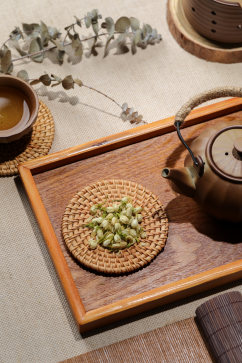 茉莉花茶茶文化茶道花茶摄影图