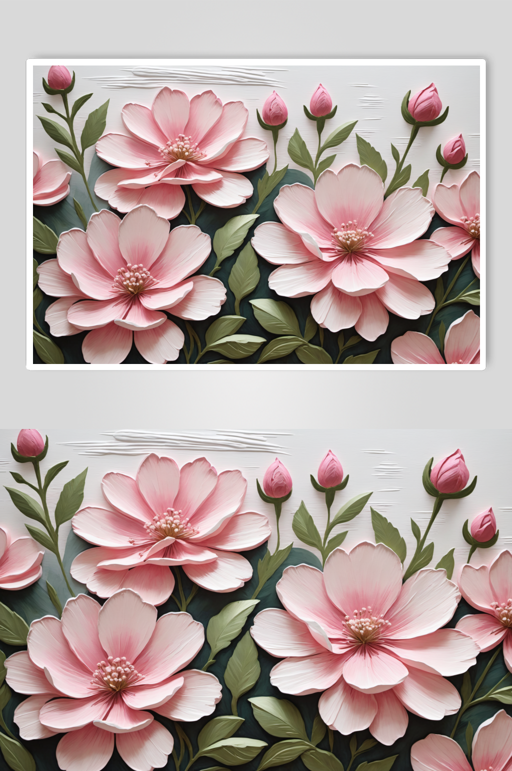 AI數(shù)字藝術(shù)花卉油畫肌理裝飾畫素材