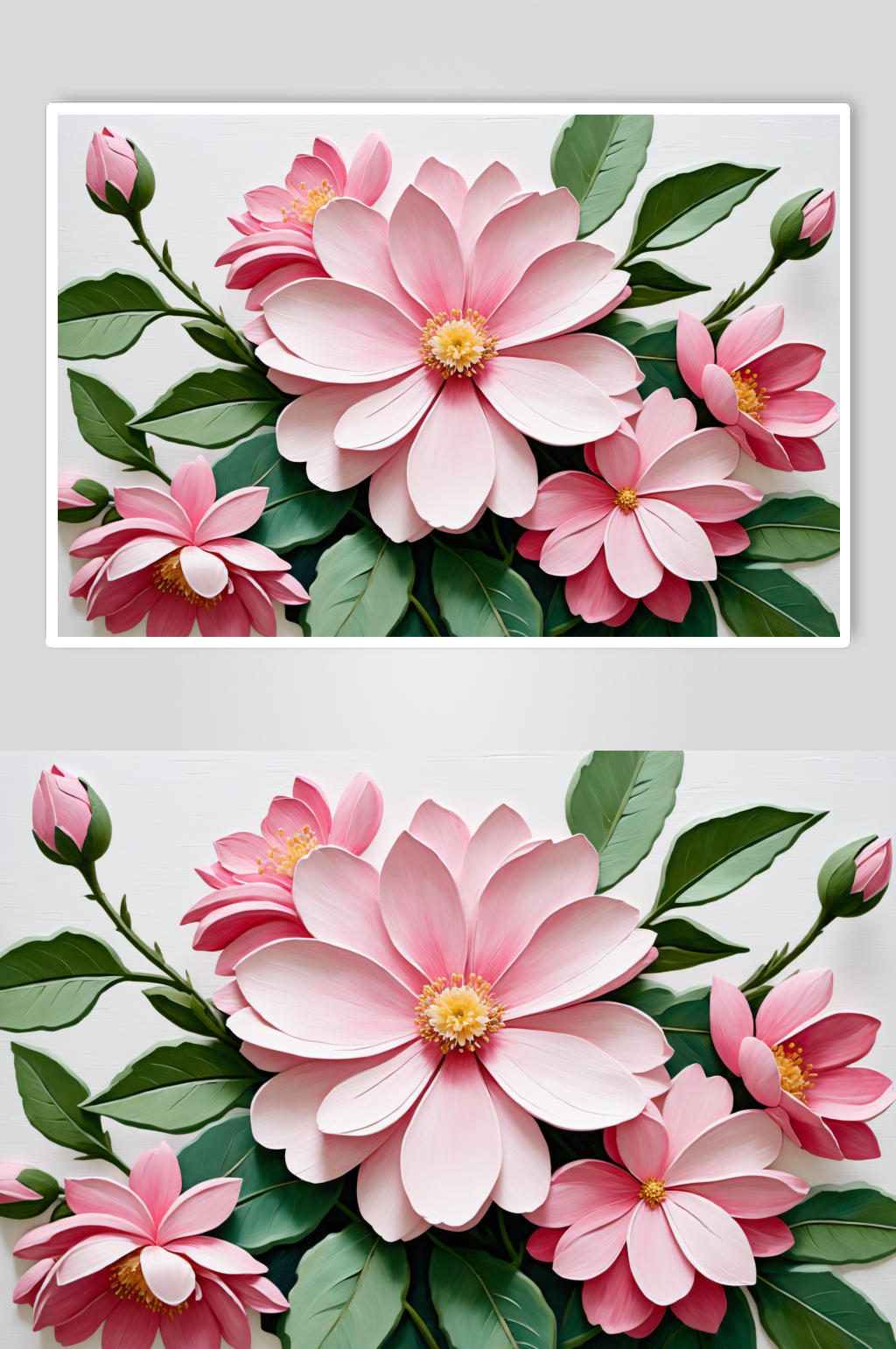 AI數(shù)字藝術(shù)花卉油畫肌理裝飾畫素材