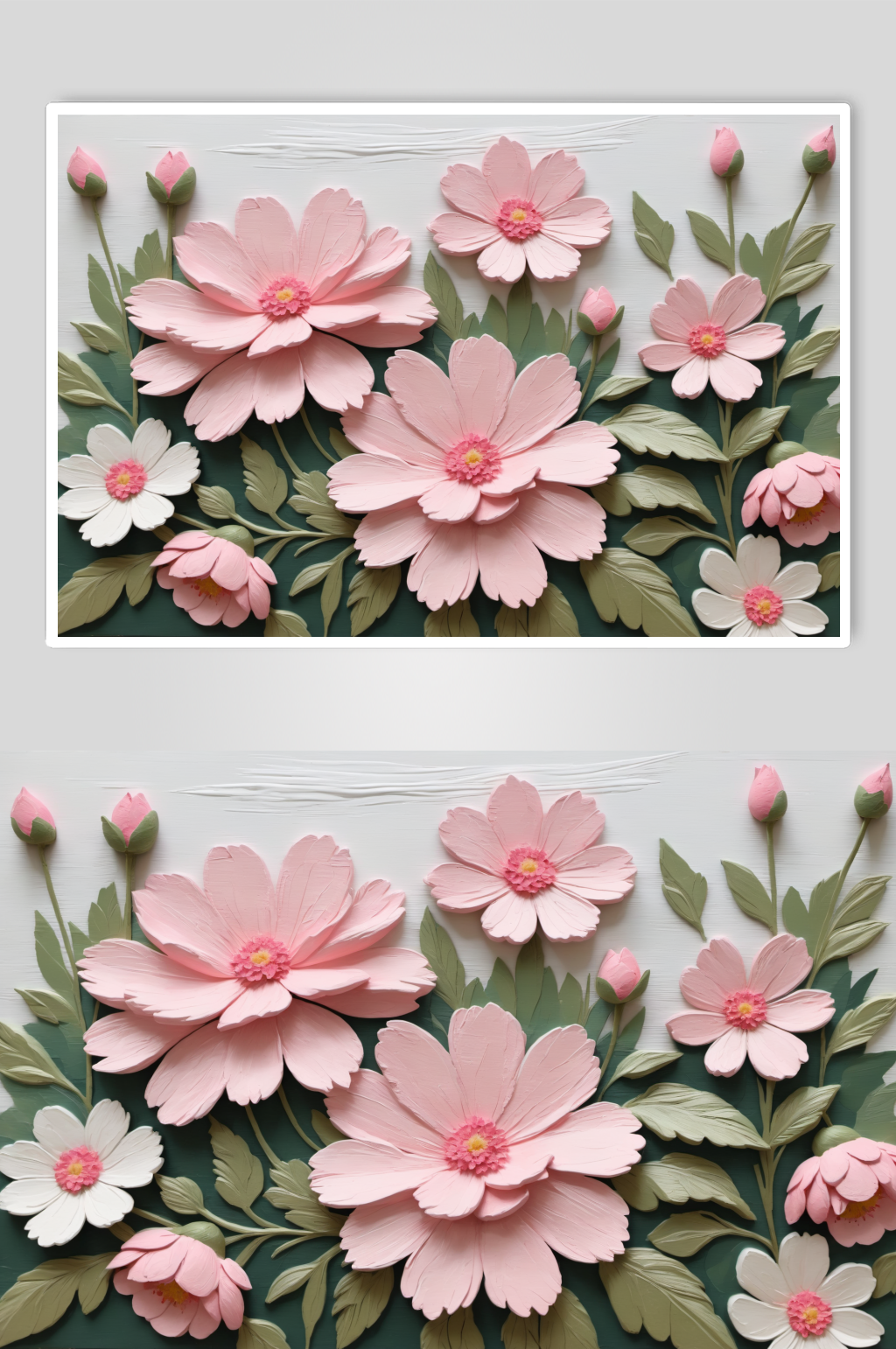 AI數(shù)字藝術(shù)花卉油畫肌理裝飾畫素材