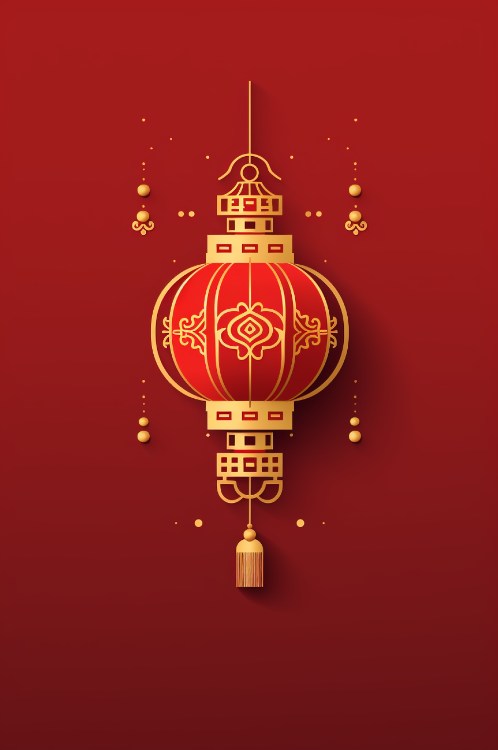 AI數(shù)字藝術(shù)雕刻中國風(fēng)金色花卉燈籠元素素材