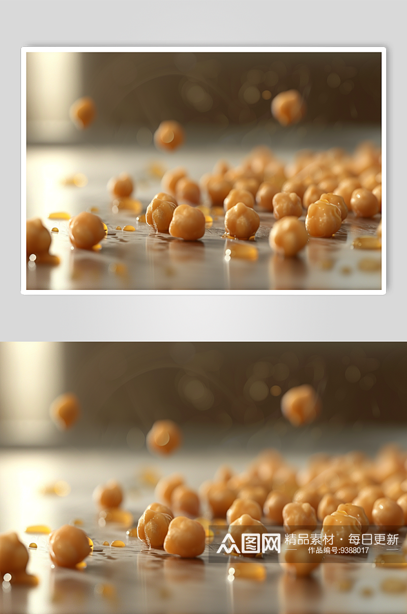 AI数字艺术油炸零食黄金豆图片素材