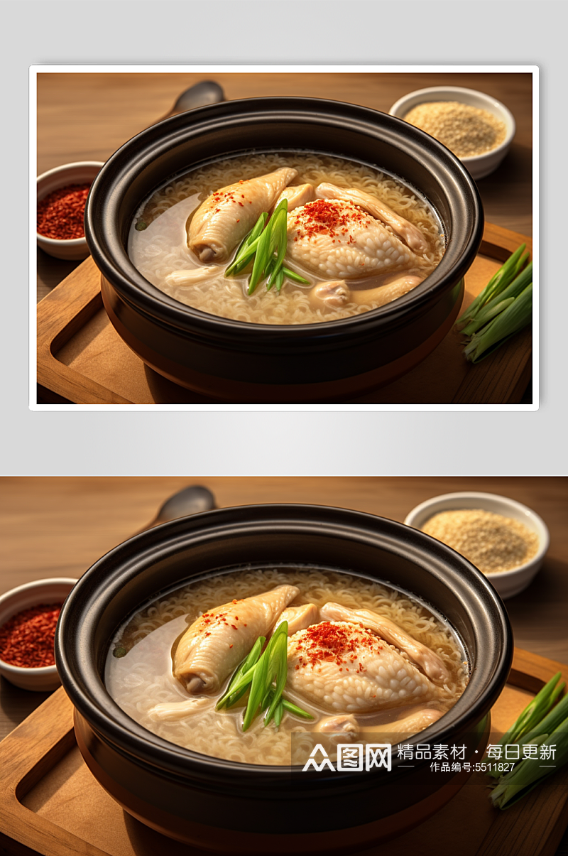 AI数字艺术黄焖鸡美食摄影图素材