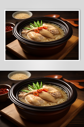 AI数字艺术黄焖鸡美食摄影图