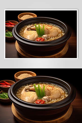 AI数字艺术黄焖鸡美食摄影图