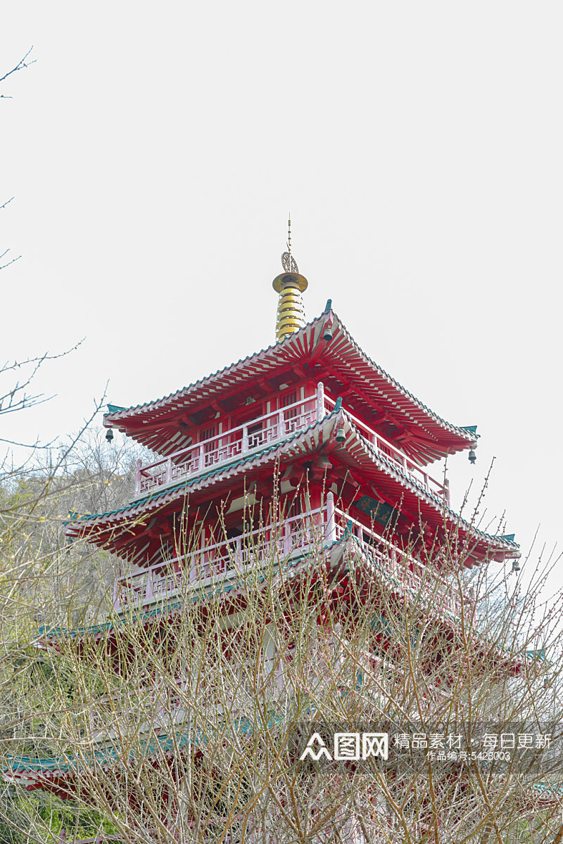 中国风古建筑花鸟市场摄影图片素材