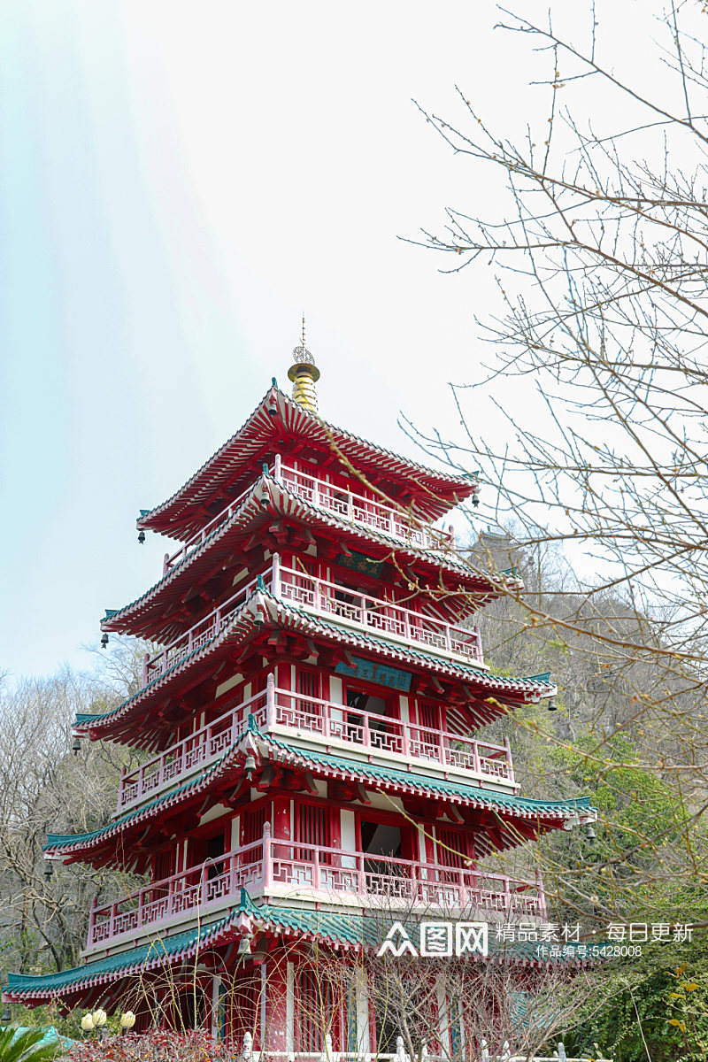 中国风古建筑花鸟市场摄影图片素材