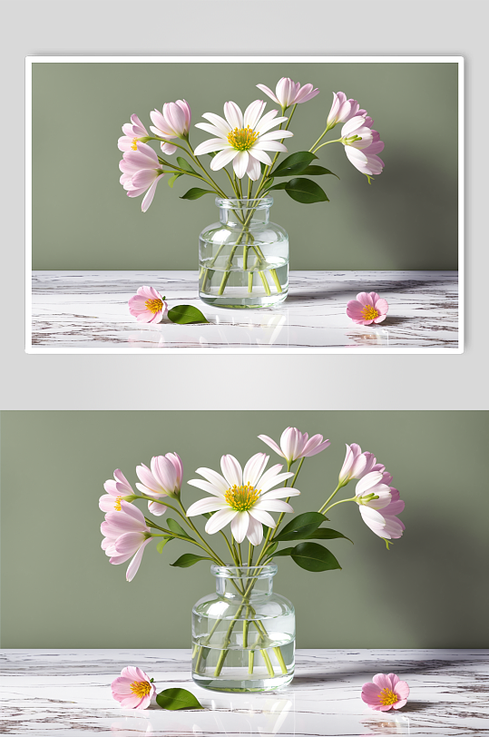AI数字艺术花瓶装饰展示样机背景图图片