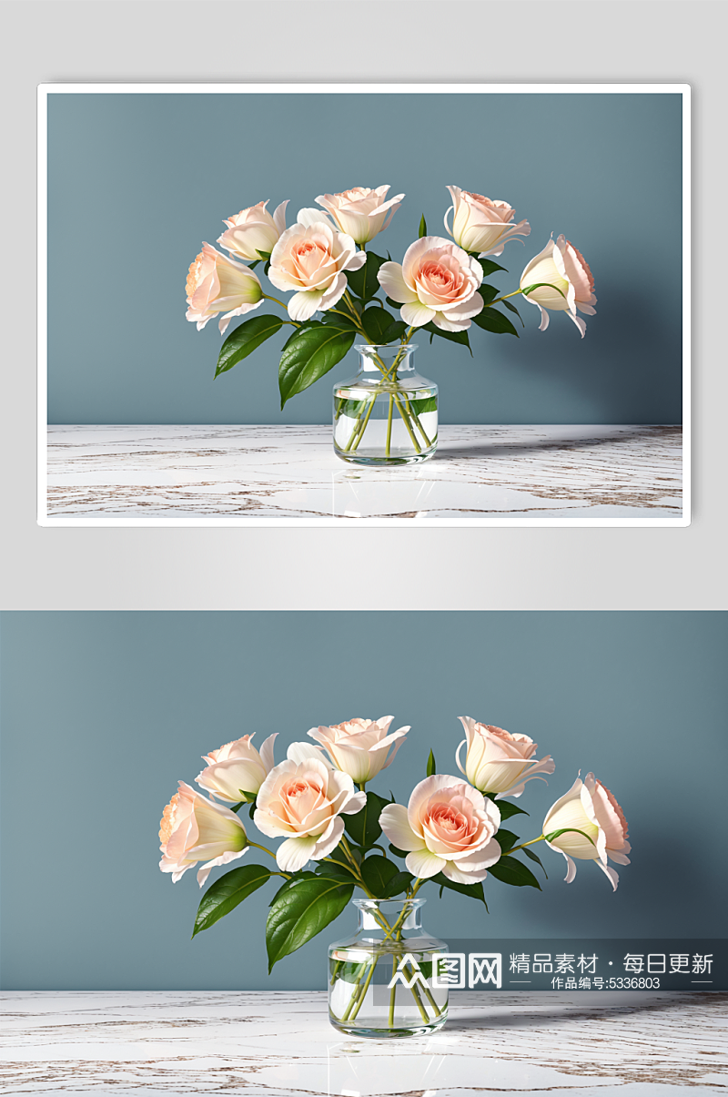 AI数字艺术花瓶装饰展示样机背景图图片素材