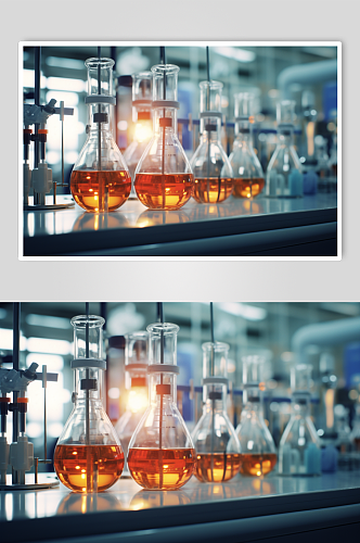 数字艺术科学化学实验室室内场景摄影图