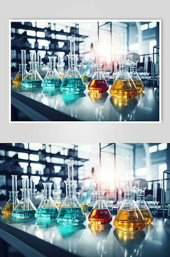 数字艺术科学化学实验室室内场景摄影图