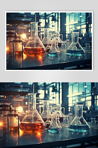 数字艺术科学化学实验室室内场景摄影图