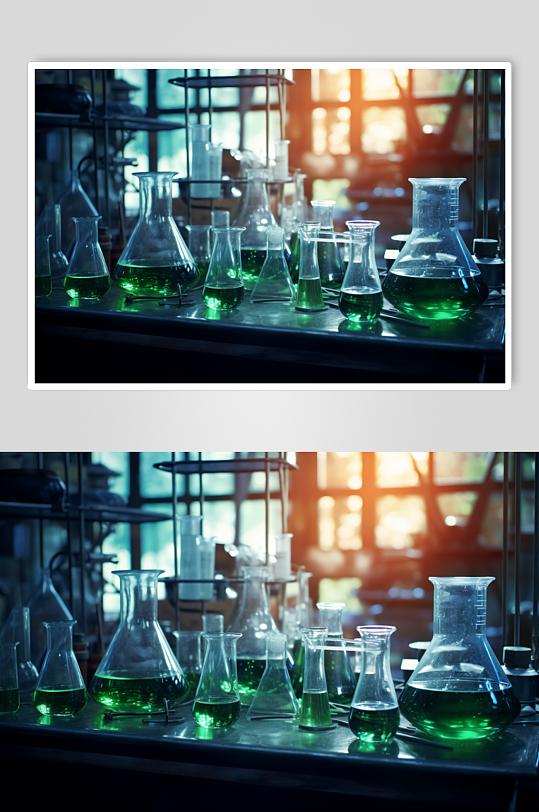 数字艺术科学化学实验室室内场景摄影图