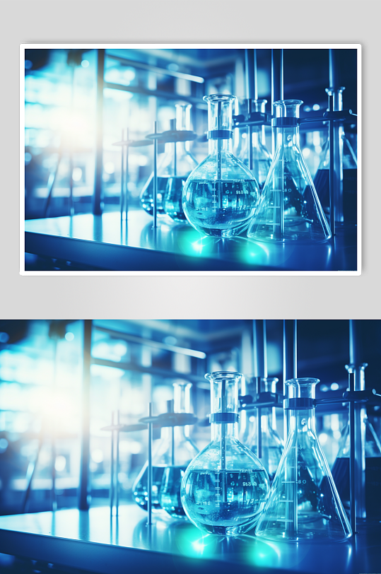 数字艺术科学化学实验室室内场景摄影图