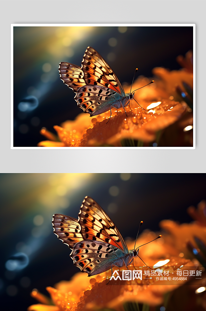 AI数字艺术高清唯美蝴蝶昆虫摄影图片素材