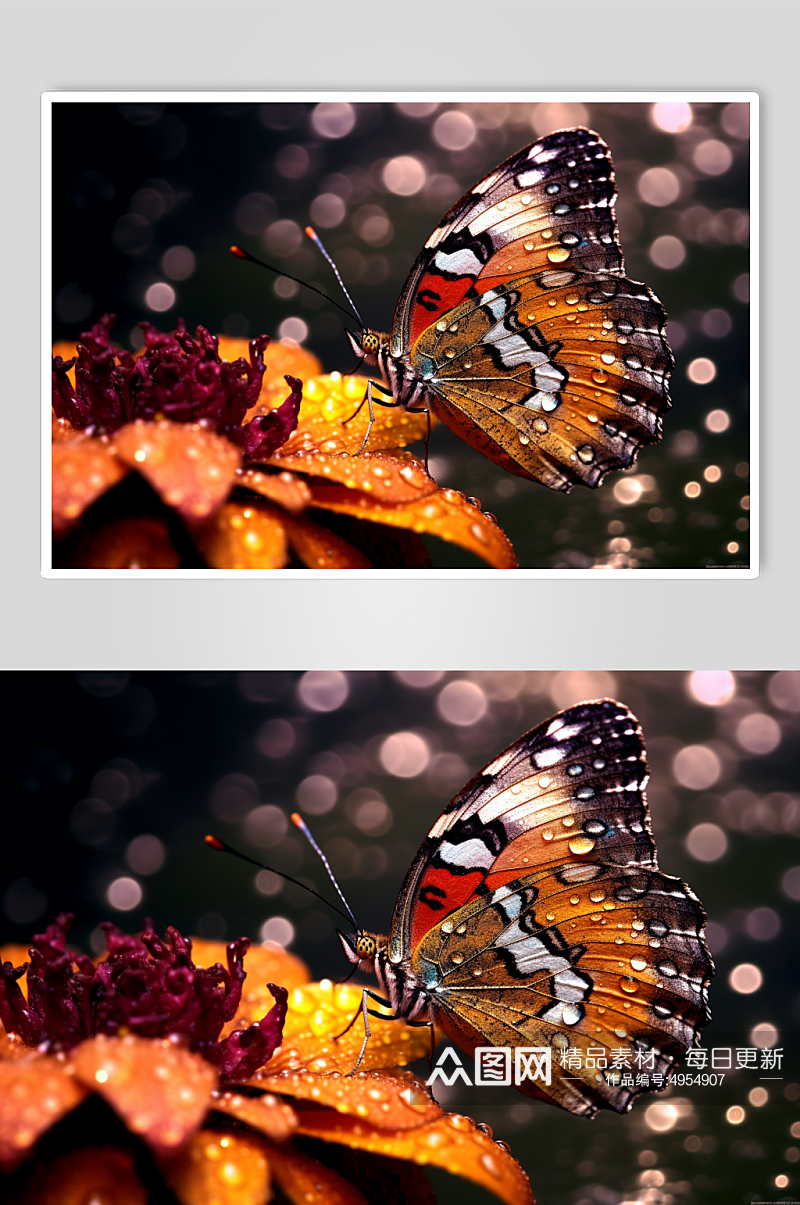 AI数字艺术高清唯美蝴蝶昆虫摄影图片素材