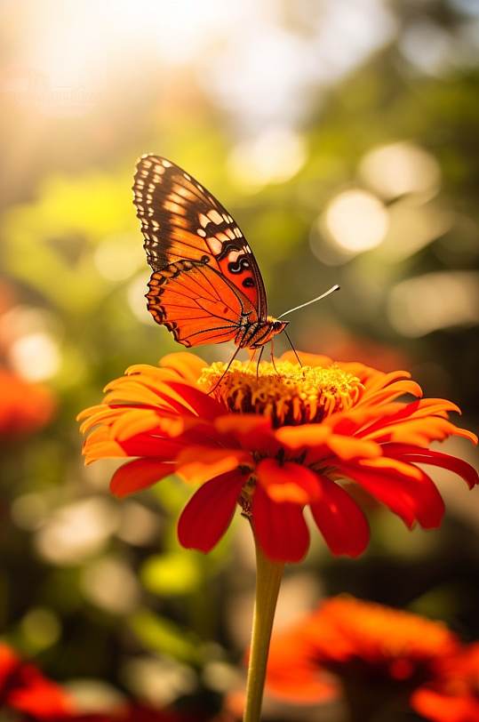 AI数字艺术唯美浪漫蝴蝶昆虫摄影图片
