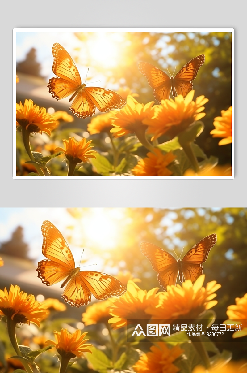 AI数字艺术昆虫蝴蝶图片素材