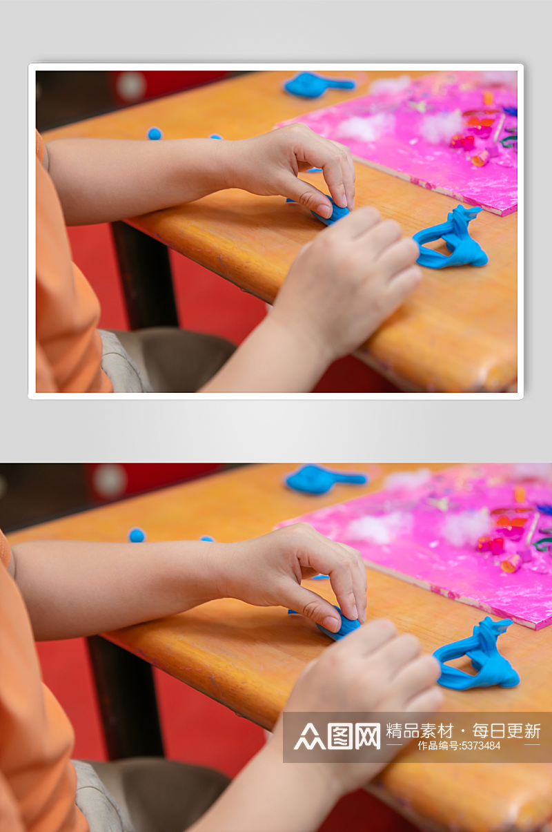 玩橡皮泥绘画儿童人物摄影图片素材