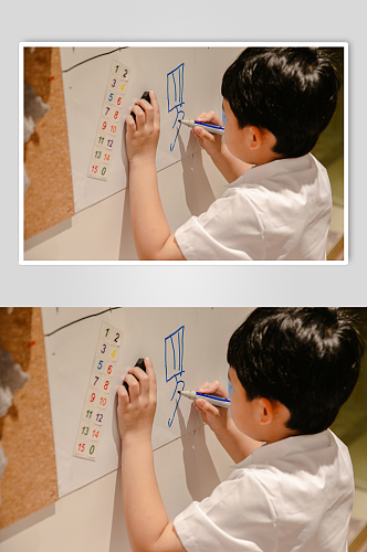 算术数学绘画艺术儿童人物摄影图