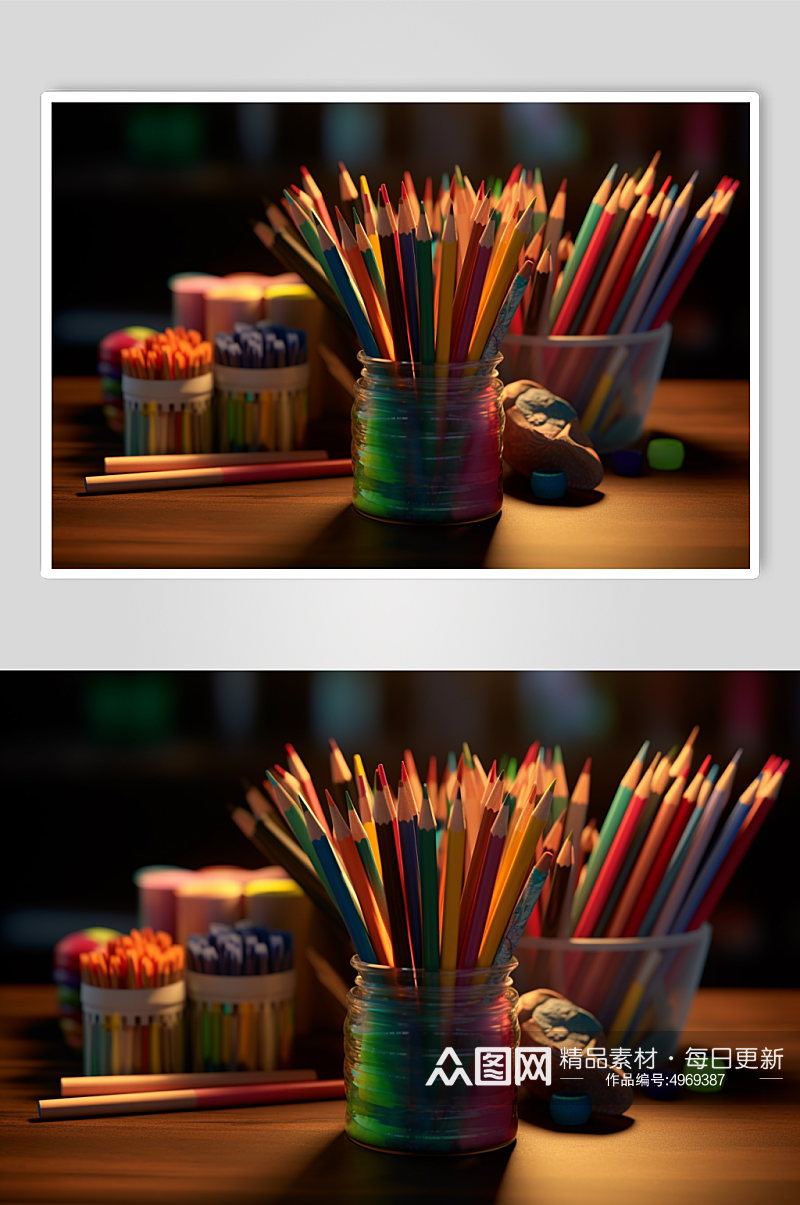 AI数字艺术画画绘画颜料画笔工具摄影图片素材