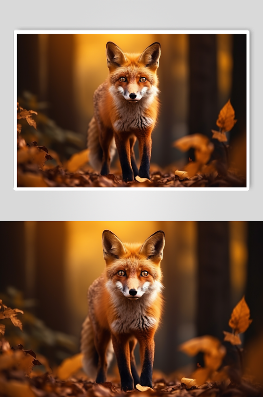 AI数字艺术可爱狐狸野生动物摄影图片