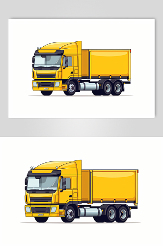 AI数字艺术货车卡车交通运输工具插画