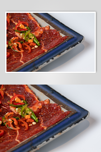 鲜椒牛肉火锅菜品美食摄影图片