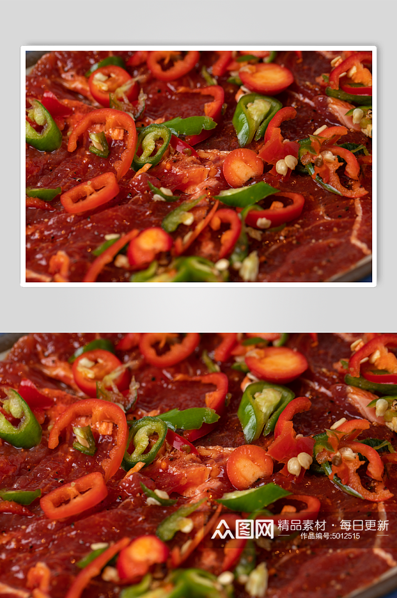 鲜椒牛肉火锅菜品美食摄影图片素材