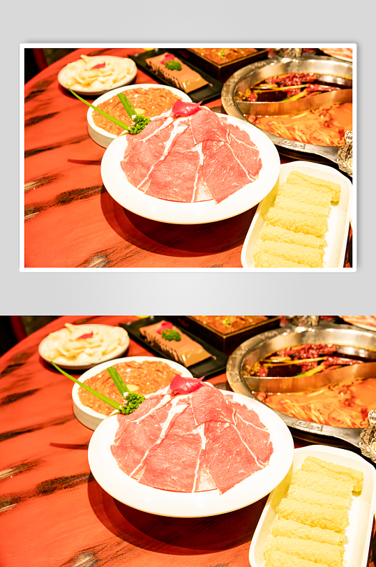 火锅自助火锅菜品美食摄影图片