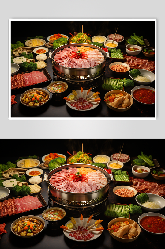 AI数字艺术火锅美食摄影图-众图网