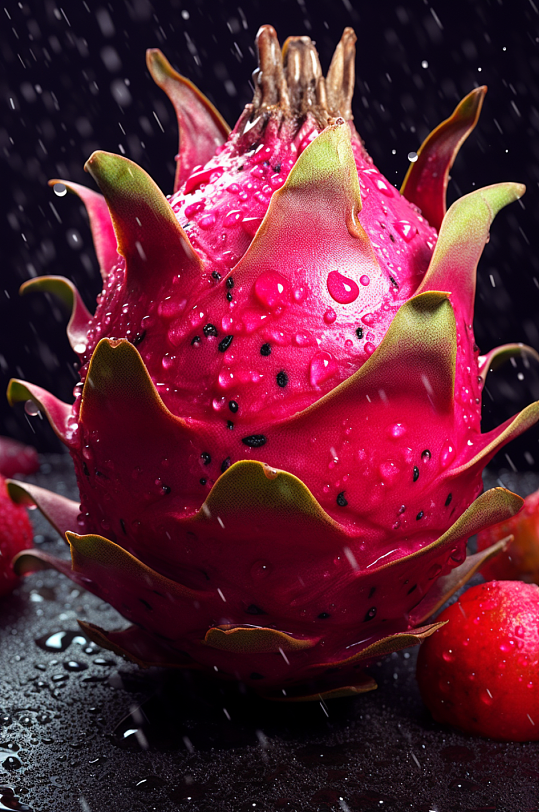 AI数字艺术火龙果果树果园农产品摄影图片