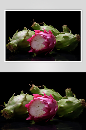 AI数字艺术火龙果果树果园水果摄影图片