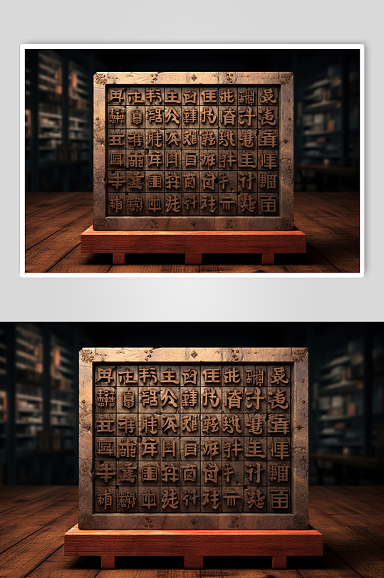 AI数字艺术高清活字印刷四大发明摄影图片-众图网