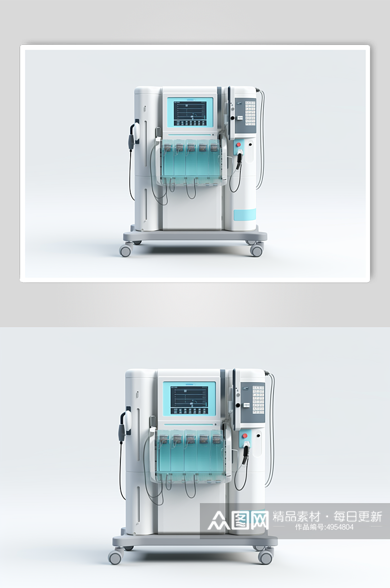 AI数字艺术高清呼吸机医疗仪器摄影图片素材