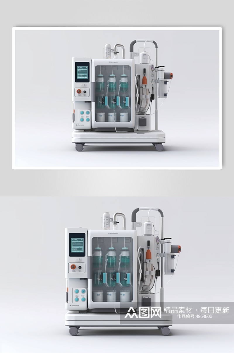 AI数字艺术高清呼吸机医疗仪器摄影图片素材