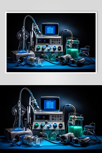 AI数字艺术高清呼吸机医疗仪器摄影图片